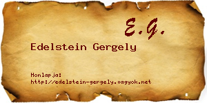 Edelstein Gergely névjegykártya